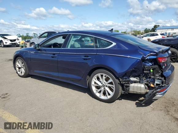 2022 Audi A5 Sportback Premium with VIN WAUABCF50NA011789, listed as a Copart auction lot 66949894 with 22,973 mi miles and Salvage Title. Bid and sale history available at carsss.com. Image 2.