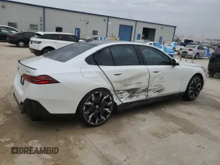 2024 BMW 5 Series 530i with VIN WBA43FJ09RCS08705, listed as a Copart auction lot 42008855 with 7,993 mi miles and Salvage Title. Bid and sale history available at carsss.com. Image 3.