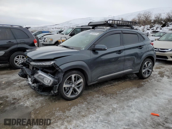 2020 Hyundai Kona Ultimate with VIN KM8K5CA50LU492060, listed as a Copart auction lot 71581672 with 25,568 mi miles. Bid and sale history available at carsss.com. Image 1.