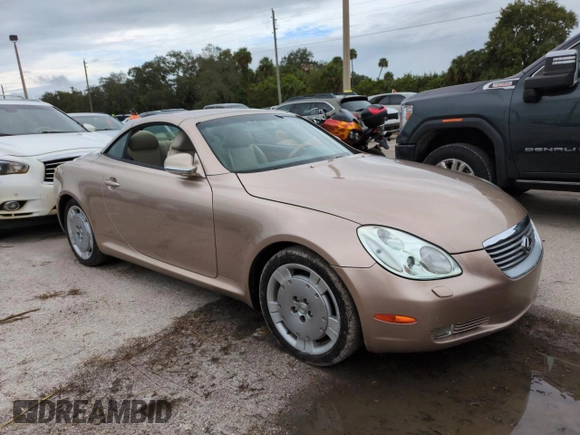 2003 Lexus SC 430 with VIN JTHFN48YX30043941, listed as a Copart auction lot 74352394 with Not Provided miles and Salvage Title. Bid and sale history available at DreamBid. Image 4.