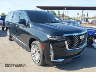 2022 Cadillac Escalade ESV with VIN 1GYS3KKL7NR279818, listed as a IAAI auction lot 41879215 with 33,169 mi miles and . Bid and sale history available at DreamBid. Image 1.