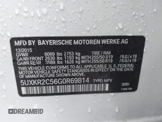 2016 BMW X5 sDrive35i with VIN 5UXKR2C56G0R69814, listed as a IAAI auction lot 41088279 with 81,219 mi miles. Bid and sale history available at carsss.com. Image 9.