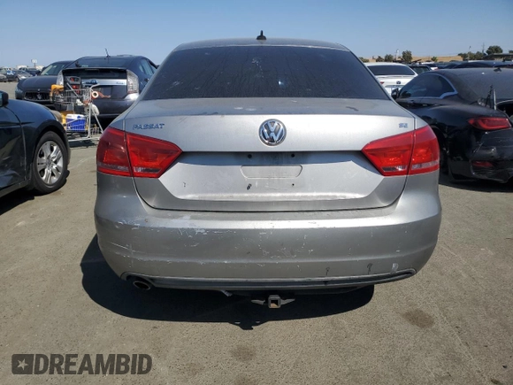 2013 Volkswagen Passat SE with VIN 1VWBP7A34DC042341, listed as a Copart auction lot 66894324 with 200,944 mi miles and Salvage title. Bid and sale history available at DreamBid. Image 6.
