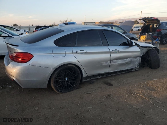 2017 BMW 4 Series 430i with VIN WBA4F7C34HG788828, listed as a Copart auction lot 43574815 with 106,934 mi miles and Salvage Title. Bid and sale history available at carsss.com. Image 3.