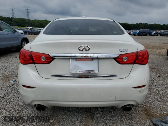 2017 Infiniti Q50 Premium with VIN JN1EV7AP3HM732884, listed as a Copart auction lot 60314675 with 75,597 mi miles and Salvage title. Bid and sale history available at DreamBid. Image 6.