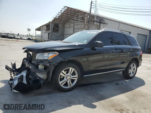 2015 Mercedes-Benz M ML 350 with VIN 4JGDA5JB2FA576540, listed as a Copart auction lot 48887845 with 97,014 mi miles and Salvage Title. Bid and sale history available at carsss.com. Image 1.