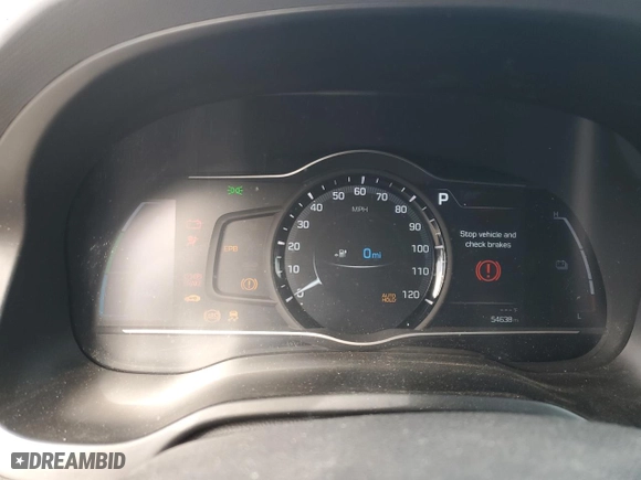 2019 Hyundai Ioniq Electric with VIN KMHC75LH5KU049242, listed as a Copart auction lot 52462605 with 54,638 mi miles and Salvage Title. Bid and sale history available at carsss.com. Image 9.