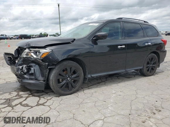 2018 Nissan Pathfinder S with VIN 5N1DR2MN7JC654997, listed as a Copart auction lot 61144015 with 141,732 mi miles and Salvage title. Bid and sale history available at DreamBid. Image 1.