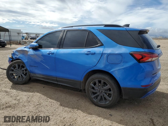 2024 Chevrolet Equinox RS with VIN 3GNAXMEG9RS161649, listed as a Copart auction lot 51132025 with 65,233 mi miles and Salvage Title. Bid and sale history available at DreamBid. Image 2.