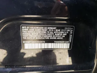2012 Volkswagen CC Sport PZEV with VIN WVWMP7ANXCE549678, listed as a Copart auction lot 50047574 with 90,333 mi miles and Salvage Title. Bid and sale history available at carsss.com. Image 14.