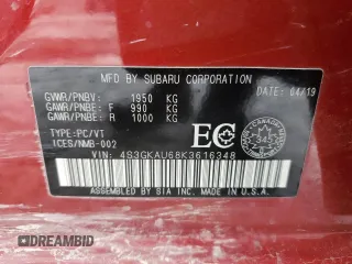 2019 Subaru Impreza Limited with VIN 4S3GKAU68K3616348, listed as a Copart auction lot 85658074 with 76,392 mi miles and Salvage title. Bid and sale history available at DreamBid. Image 13.
