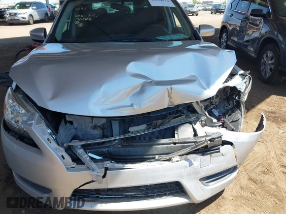 2015 Nissan Sentra S with VIN 3N1AB7AP0FY285531, listed as a IAAI auction lot 42099970 with 162,569 mi miles. Bid and sale history available at carsss.com. Image 6.