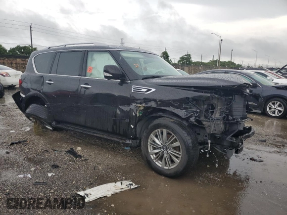 2018 Infiniti QX80 with VIN JN8AZ2NF0J9663296, listed as a Copart auction lot 74914604 with Not Provided miles and Non Repairable. Bid and sale history available at carsss.com. Image 4.