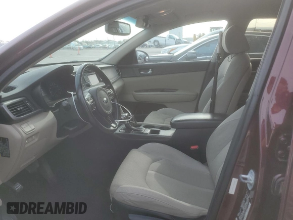2016 Kia Optima LX Turbo with VIN 5XXGT4L13GG010757, listed as a Copart auction lot 45163025 with 104,795 mi miles and Salvage Title. Bid and sale history available at carsss.com. Image 7.
