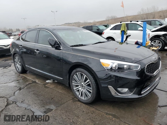 2015 Kia Cadenza Premium with VIN KNALN4D78F5168684, listed as a Copart auction lot 45050375 with 94,883 mi miles and Salvage Title. Bid and sale history available at carsss.com. Image 4.