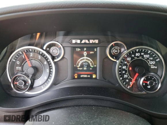 2020 Ram 2500 Big Horn with VIN 3C6UR5DJXLG286583, listed as a Copart auction lot 46419165 with 69,588 mi miles and Salvage Title. Bid and sale history available at carsss.com. Image 9.