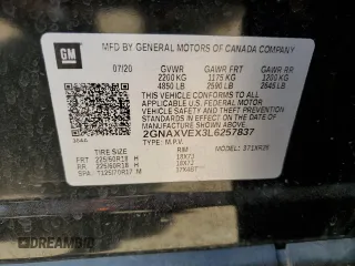 2020 Chevrolet Equinox LT z VIN 2GNAXVEX3L6257837, wystawiony jako Copart lot #52528065 z przebiegiem 94 997 mil mil oraz Szkoda całkowita • Salvage title. Historia ofert i sprzedaży dostępna na DreamBid. Obrazek 13.