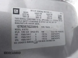 2012 GMC Sierra 1500 SLE z VIN 1GTR2VE75CZ238916, wystawiony jako IAAI lot #41253659 z przebiegiem 150 827 mil mil oraz . Historia ofert i sprzedaży dostępna na DreamBid. Obrazek 9.