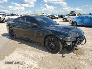 2020 Dodge Charger Scat Pack z VIN 2C3CDXGJ5LH162249, wystawiony jako Copart lot #56700245 z przebiegiem 39 584 mil mil oraz Czysty tytuł • Clean title. Historia ofert i sprzedaży dostępna na DreamBid. Obrazek 4.