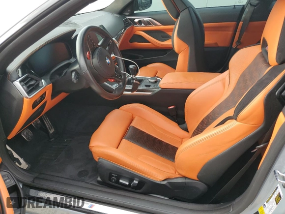 2022 BMW M4 with VIN WBS53AZ02NCK07087, listed as a Copart auction lot 78727464 with 0 mi miles and Salvage Title. Bid and sale history available at carsss.com. Image 7.