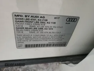 2017 Audi Q3 Premium z VIN WA1BCCFS0HR016968, wystawiony jako Copart lot #79358604 z przebiegiem Nie podano mil oraz Szkody całkowita. Historia ofert i sprzedaży dostępna na DreamBid. Obrazek 13.