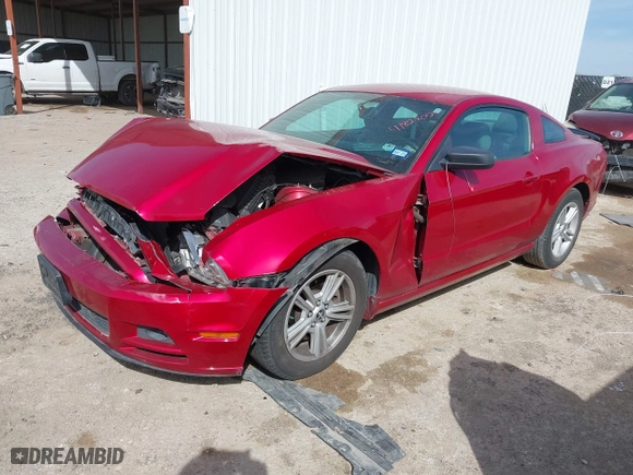 2013 Ford Mustang V6 with VIN 1ZVBP8AM9D5254770, listed as a IAAI auction lot 41828023 with 97,926 mi miles. Bid and sale history available at carsss.com. Image 17.
