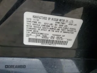 2008 Infiniti G35 Journey with VIN JNKBV61E38M212210, listed as a Copart auction lot 82991394 with 162,116 mi miles and Salvage title. Bid and sale history available at DreamBid. Image 12.
