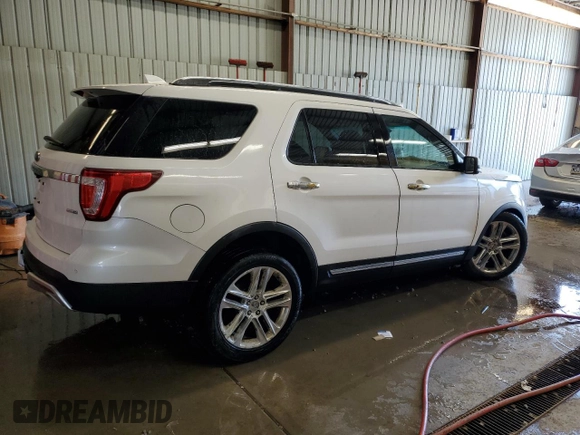 2016 Ford Explorer Limited z VIN 1FM5K8FH0GGC31053, wystawiony jako Copart lot #58266625 z przebiegiem 70 227 mil mil oraz Szkoda całkowita • Salvage title. Historia ofert i sprzedaży dostępna na DreamBid. Obrazek 3.