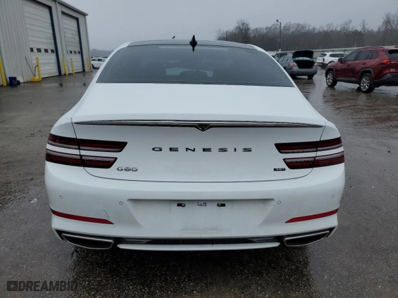 2021 Genesis G80 3.5T Prestige with VIN KMTGC4SD1MU071303, listed as a Copart auction lot 42551985 with 18,602 mi miles and Salvage Title. Bid and sale history available at carsss.com. Image 6.