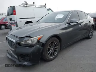 2015 Infiniti Q50 Premium with VIN JN1BV7AP1FM355875, listed as a IAAI auction lot 41777679 with 100,827 mi miles. Bid and sale history available at carsss.com. Image 18.