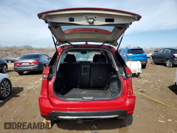 2017 Nissan Rogue S with VIN JN8AT2MV8HW266814, listed as a Copart auction lot 48042345 with 104,747 mi miles and Salvage Title. Bid and sale history available at carsss.com. Image 6.