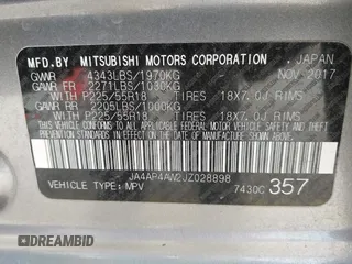 2018 Mitsubishi Outlander SEL with VIN JA4AP4AW2JZ028898, listed as a IAAI auction lot 42115445 with 134,204 mi miles and . Bid and sale history available at DreamBid. Image 9.