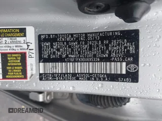 2013 Toyota Camry L with VIN 4T1BF1FK9DU695336, listed as a IAAI auction lot 41759203 with 123,307 mi miles. Bid and sale history available at carsss.com. Image 9.