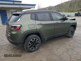 2021 Jeep Compass Trailhawk with VIN 3C4NJDDB3MT515203, listed as a Copart auction lot 52522695 with 78,313 mi miles and Salvage title. Bid and sale history available at DreamBid. Image 3.