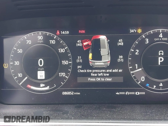 2022 Land Rover Range Rover Sport HSE Dynamic with VIN SALWR2SE1NA202134, listed as a IAAI auction lot 41617368 with 86,852 mi miles and . Bid and sale history available at DreamBid. Image 7.