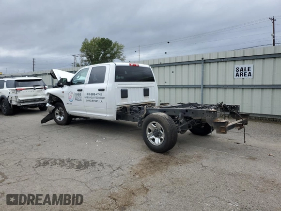 2020 Ram 2500 Tradesman with VIN 3C7WR4HJ0LG307787, listed as a Copart auction lot 80915224 with 109,554 mi miles and Salvage Title. Bid and sale history available at carsss.com. Image 2.
