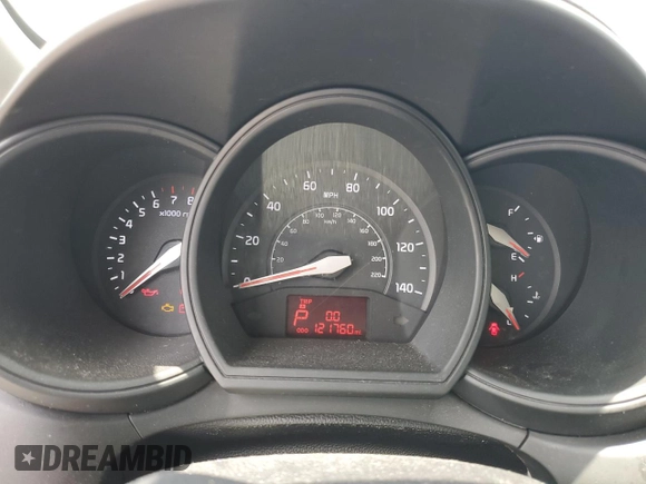 2014 Kia Rio LX with VIN KNADM4A38E6384696, listed as a Copart auction lot 58718174 with 121,760 mi miles and Salvage Title. Bid and sale history available at DreamBid. Image 9.