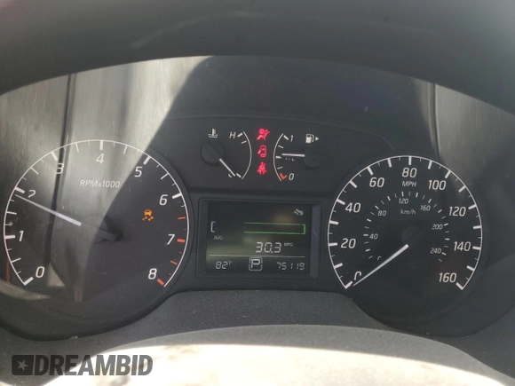 2017 Nissan Sentra S with VIN 3N1AB7AP2HY335963, listed as a Copart auction lot 52552185 with 75,119 mi miles and Salvage Title. Bid and sale history available at DreamBid. Image 9.