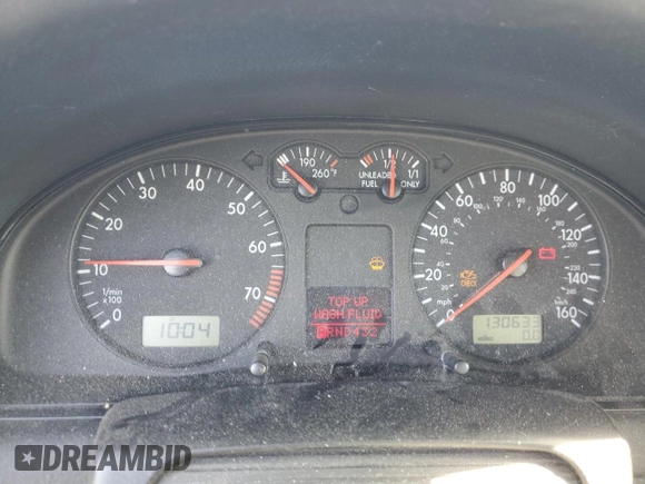 2001 Volkswagen Passat GLX z VIN WVWJH63B61E002904, wystawiony jako Copart lot #57347635 z przebiegiem 130 633 mil mil oraz Szkoda całkowita • Salvage title. Historia ofert i sprzedaży dostępna na DreamBid. Obrazek 9.