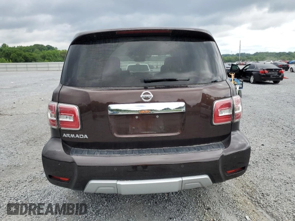 2018 Nissan Armada SV with VIN JN8AY2ND3J9050882, listed as a Copart auction lot 57383364 with 138,342 mi miles and Salvage Title. Bid and sale history available at carsss.com. Image 6.
