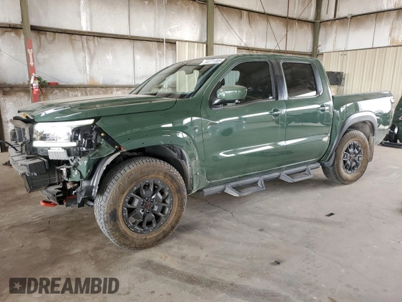 2023 Nissan Frontier Pro-4X z VIN 1N6ED1EK4PN671708, wystawiony jako Copart lot #58271305 z przebiegiem 22 906 mil mil oraz Szkoda całkowita • Salvage title. Historia ofert i sprzedaży dostępna na DreamBid. Obrazek 1.