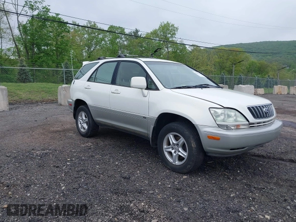 2001 Lexus RX 300 with VIN JTJHF10U310224517, listed as a IAAI auction lot 42201571 with 144,306 mi miles. Bid and sale history available at carsss.com. Image 1.