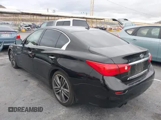 2014 Infiniti Q50 Hybrid Sport with VIN JN1AV7AP7EM691279, listed as a IAAI auction lot 41547805 with 127,325 mi miles and . Bid and sale history available at DreamBid. Image 3.