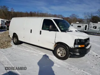 2019 Chevrolet Express Cargo Van with VIN 1GCWGBFP2K1182089, listed as a Copart auction lot 83420944 with 148,415 mi miles and Salvage Title. Bid and sale history available at carsss.com. Image 4.