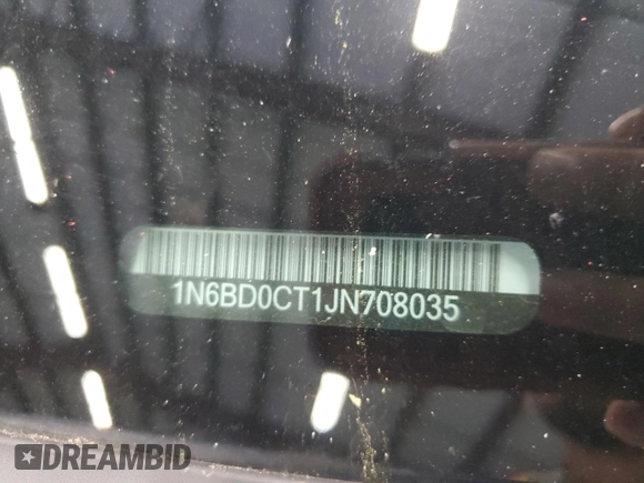 2018 Nissan Frontier SV with VIN 1N6BD0CT1JN708035, listed as a Copart auction lot 66178895 with 141,289 mi miles and Clean title. Bid and sale history available at DreamBid. Image 12.