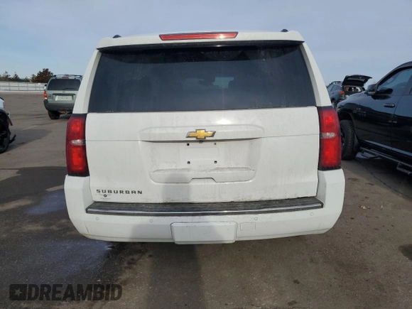 2015 Chevrolet Suburban LTZ with VIN 1GNSKKKC1FR275393, listed as a Copart auction lot 48349675 with 158,542 mi miles and Salvage Title. Bid and sale history available at carsss.com. Image 6.