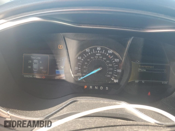 2017 Ford Fusion SE with VIN 3FA6P0HD3HR395841, listed as a Copart auction lot 48583325 with 109,296 mi miles and Salvage Title. Bid and sale history available at carsss.com. Image 9.
