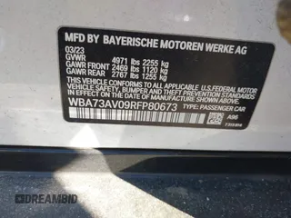 2024 BMW 4 Series 430i xDrive with VIN WBA73AV09RFP80673, listed as a IAAI auction lot 41697041 with 9,245 mi miles. Bid and sale history available at carsss.com. Image 9.