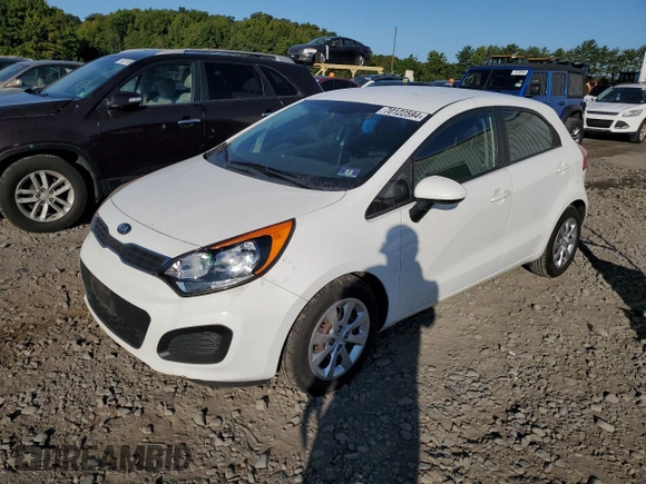 2014 Kia Rio EX with VIN KNADN5A37E6410739, listed as a Copart auction lot 70122594 with 60,177 mi miles and Salvage Title. Bid and sale history available at carsss.com. Image 1.
