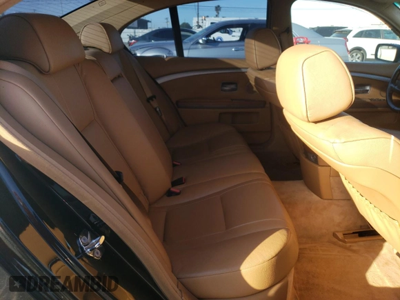2006 BMW 7 Series 750i with VIN WBAHL83516DT01293, listed as a Copart auction lot 49506035 with Not provided miles and Salvage title. Bid and sale history available at DreamBid. Image 11.